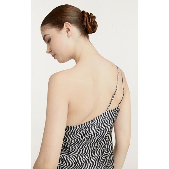 CINQ A SEPT Christel 100% Silk Dress Size 6 - Picture 5 of 10